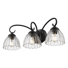 Golden Canada 6952-BA3 BLK-CLR - Golden Lighting Audra 3-light Vanity in Matte Black